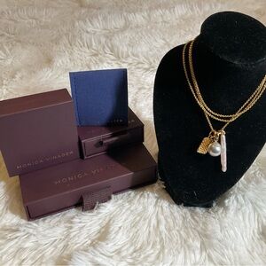 Monica Vinader Necklace/charm Set